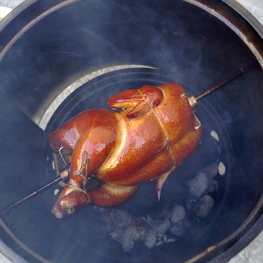 Rotisserie på grill – Kylling, som den i tegnefilm